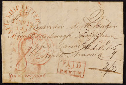 STAMP - 1840 (10th March) A Letter Carried By Private Ship Via The United States To Canada Just Before The Establishment - ...-1840 Préphilatélie