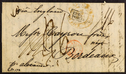 STAMP - 1841 (6th Feb) A Letter With (incorrectly) Boxed â€˜INDIA LETTER / PORTSMOUTHâ€™ (Robertson In3), With Direction - ...-1840 Vorläufer