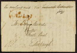 STAMP - 1843 (19th Dec) A Letter With A Number Of Postal Markings From Allahabad, INDIA, To Edinburgh, Scotland, Via Sou - ...-1840 Prephilately