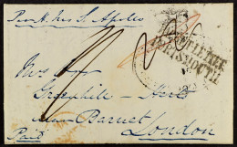 STAMP - 1846 (27th Dec) A Letter With â€˜PORTSMOUTH / PACKET LETTERâ€™ (Robertson P1), Directed Via HMS â€˜Apolloâ€™ (no - ...-1840 Precursori
