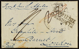 STAMP - 1846 (27th Dec) A Letter With â€˜PORTSMOUTH / PACKET LETTERâ€™ (Robertson P1), Directed Via HMS â€˜Apolloâ€™ (no - ...-1840 Prephilately