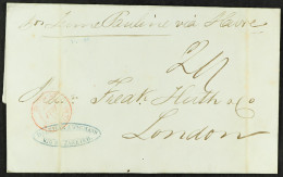 STAMP - 1849 (12th March) A Letter Charged â€˜2/-â€™ From Rio De Janeiro, Brazil, To London, Via Le Havre And Southampto - ...-1840 Precursori