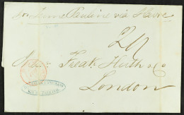 STAMP - 1849 (12th March) A Letter Charged â€˜2/-â€™ From Rio De Janeiro, Brazil, To London, Via Le Havre And Southampto - ...-1840 Préphilatélie