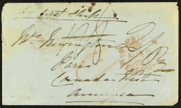 STAMP - 1854 (8th Aug) A Letter From Melbourne, Australia, To Paris, Canada West, Via Plymouth And Liverpool, With Fine  - ...-1840 Vorläufer