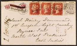 STAMP - 1860 (2nd Oct) Envelope (pre-directed â€˜VIA SOUTHAMPTONâ€™ But This Erased And M/s â€˜Marseillesâ€™ Added) Prep - ...-1840 Préphilatélie