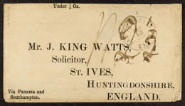 STAMP - 1863 (13th May) Envelope Pre-printed With â€˜Via Panama And Southamptonâ€™ And â€˜Under Â¼ Oz.â€™ From San Franc - ...-1840 Precursori