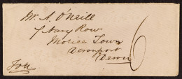 STAMP - 1863 (Nov) Envelope Posted Unpaid And Charged â€˜6â€™ (sixpence) From HMS â€˜Satelliteâ€™ At Montevideo, URUGUAY - ...-1840 Vorläufer