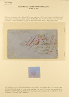 STAMP - 1863 (27th April) Envelope With Boxed â€˜PAIDâ€™ And Red â€˜1/8â€™ From HONG KONG To Connecticut, United States, - ...-1840 Precursori