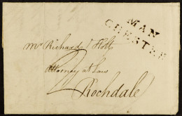 STAMP - 1786 (24 Mar) EL From Manchester To Rochdale With Fine 'MAN / CHESTER' Straight Line Handstamp, Manuscript '2' R - ...-1840 Precursori