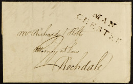 STAMP - 1786 (24 Mar) EL From Manchester To Rochdale With Fine 'MAN / CHESTER' Straight Line Handstamp, Manuscript '2' R - ...-1840 Voorlopers