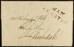 STAMP - 1786 (24 Mar) EL From Manchester To Rochdale With Fine 'MAN / CHESTER' Straight Line Handstamp, Manuscript '2' R - ...-1840 Prephilately