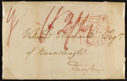 STAMP - 1794 (20 Mar) EL To Dumfries With Very Fine Strike Of The London Square Experimental 'POSTAGE PAID' Datestamp In - ...-1840 Precursori