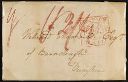 STAMP - 1794 (20 Mar) EL To Dumfries With Very Fine Strike Of The London Square Experimental 'POSTAGE PAID' Datestamp In - ...-1840 Vorläufer
