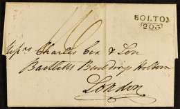 STAMP - 1807 (3 Sept) EL With Very Fine 'BOLTON / 203' - ...-1840 Prephilately