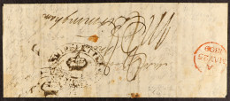 STAMP - 1809 ROCHESTER SHIP LETTER (April) EL From Cartagena To Birmingham, Showing Two Fair Strikes Of The Crown Oval ' - ...-1840 Voorlopers