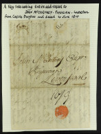 STAMP - 1810 (16 Jun) EL From Castle Douglas, Scotland Addressed To â€˜John McCartney, Physician, Liverpoolâ€™ With A Ma - ...-1840 Vorläufer