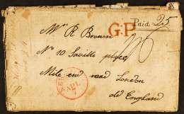 STAMP - 1838 WEYMOUTH SHIP LETTER Entire Letter From USA Addressed To 'Old England' With A Lengthy Personal Message, Bea - ...-1840 Préphilatélie