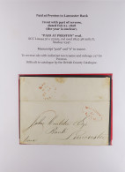 STAMP - LANCASTER BANKING COMPANY 1828 - 1885 POSTAL HISTORY An Unusual Display Collection Of Covers Etc Incl. With Cres - ...-1840 Préphilatélie