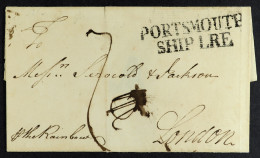 STAMP - PORTSMOUTH SHIP LETTER 1773 (June) Wrapper From Jamaica To London 'pr. The Rainbow', Showing Good Upright 'PORTS - ...-1840 Voorlopers