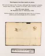 STAMP - WARRINGTON POSTAL HISTORY 1752 - 1895 A Collection Of Largely Pre-stamp Entires Or Letters, Largely Written-up I - ...-1840 Préphilatélie