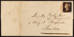1840 1d Black, Plate 2 'HC', An Attractive Four Margined Example On MAY 25TH 1840 Wrapper, Tied By Maltese Cross, Liverp - Ohne Zuordnung