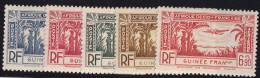 Guinée Poste Aérienne N°1/5 - Neuf ** Sans Charnière - TB - Unused Stamps