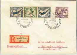 59958 - GERMANY - POSTAL HISTORY - REGISTERED COVER: OLYMPIC GAMES 1936 - Verano 1936: Berlin