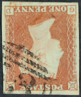 1841 1d Red-brown 'GD' Plate 105 WATERMARK INVERTED, SG 8Wi, Very Fine Used With 4 Neat Margins & Choice Numeral Cancell - Sonstige & Ohne Zuordnung