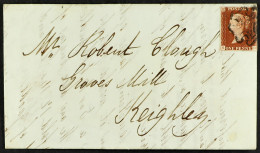 1841 WITH ORIGINAL YARN SAMPLE. 1841 (21 Sept) EL Letter From Manchester To A Mill Owner At Keighley Bearing 1d Red-brow - Autres & Non Classés