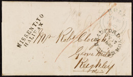 1842 (16 Jly) EL From Hull To Keighley With Superb Strike Of An Unlisted 'MISSENT; TO / HALIFAX' Handstamp (the Listed T - Other & Unclassified