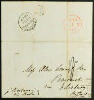 1847 (15 Dec) Stampless EL Endorsed â€œPer â€˜Britanniaâ€™ Via Bostonâ€ From New York To Penicuik, Edinburgh With Super - Other & Unclassified