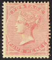 1855-57 4d Rose Wmk Large Garter, SG 66a, Unused No Gum. Fresh, Cat Â£1750. - Other & Unclassified