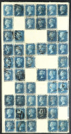 1858-77 TWO PENCE BLUE SHEET RECONSTRUCTION 2d Blue â€˜thin Linesâ€™ Plates 13, 14 And 15 (SG 46/47) Largely Complete Re - Other & Unclassified