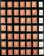 1864-79 1d Red Plate Numbers Set To 225 (less 77), A Very Choice Lot Of Mainly Cds Used Examples, The 225 With Light Par - Other & Unclassified