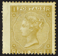 1865-67 9d Straw, Wmk Emblems, SG 98, Mint Large Part OG With Wing Margin, Perf Faults. Cat Â£4800. - Other & Unclassified