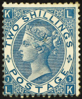 1867-80 2s Dull Blue, Wmk Spray, SG 118, Unused. Fresh, Cat Â£4500. - Other & Unclassified