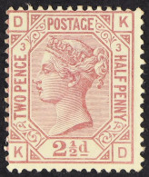 1873-80 2Â½d Rosy-mauve Plate 3, Wmk Anchor (white Paper), SG 139, Unused No Gum. Cat Â£1000. - Sonstige & Ohne Zuordnung