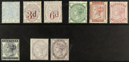 1880 - 1883 UNUSED Group Of 9 Stamps, 1880-83 2Â½d Plate 23, 3d On 3d, 6d On 6d; 1880-81 Â½d, 1d, 2d, 5d; 1881 1d Lilac  - Sonstige & Ohne Zuordnung