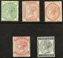 1880-81 Wmk Imperial Crown Set, SG 164-169, Mint Part OG (1d No Gum), Cat Â£1415. - Sonstige & Ohne Zuordnung