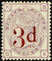 1880-83 3d On 3d Lilac, SG 159, Mint Lightly Hinged, Large Part OG. Fresh, Cat Â£650. - Autres & Non Classés