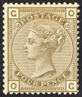 1880-83 4d Grey - Brown Plate 18, Wmk Imp. Crown, SG 160, Mint Large Part OG. Cat Â£450. - Autres & Non Classés
