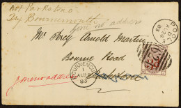 1883 (24 Aug) Printed Circular To Parkstone, Redirected To Bournemouth With 3 Different Endorsements, Bearing 3d On 3d S - Autres & Non Classés