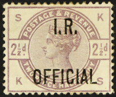 I.R. OFFICIAL 1885 2Â½d Lilac, SG O6, Mint Lightly Hinged, Small Part OG. Wenvoe Certificate. Cat Â£525. - Andere & Zonder Classificatie