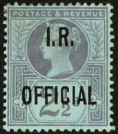I.R. OFFICIAL 1892 2Â½d Purple / Blue, SG O14, Mint Lightly Hinged, Large Part OG. Wenvoe Certificate. Cat Â£175. - Andere & Zonder Classificatie