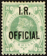 I.R. OFFICIAL 1889 1s Dull Green, SG O15, Mint No Gum / Trace Gum. Wenvoe Certificate. Cat Â£1000. - Sonstige & Ohne Zuordnung