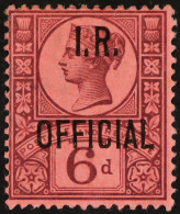 I.R. OFFICIAL 1901 6d Purple / Rose-red, SG O18, Mint Large Part OG. Wenvoe Certificate Which Does Not Mention A Couple  - Autres & Non Classés