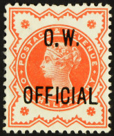 O.W. OFFICIAL 1896 Â½d Vermilion With Variety â€˜Large Stop After â€˜Oâ€™, SG O31, Mint Lightly Hinged, Part OG. Wenvoe  - Other & Unclassified