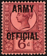 ARMY OFFICIAL 1901 6d Purple / Rose-red With Overprint Variety 'notch In Top Horizontal Stroke Of First 'F', SG O45var., - Other & Unclassified