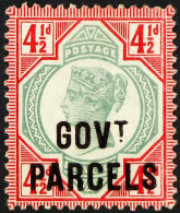 GOVT. PARCELS 1892 4Â½d Green And Carmine, SG O71, Mint Part OG. Wenvoe Certificate. Cat Â£400. - Andere & Zonder Classificatie