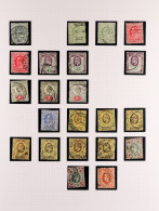 1902-12 COLLECTION Of Used Stamps On Album Pages, Note 1902-10 De La Rue Values To 10d (2), 1s (3), 2s6d (2) And 5s (2), - Unclassified